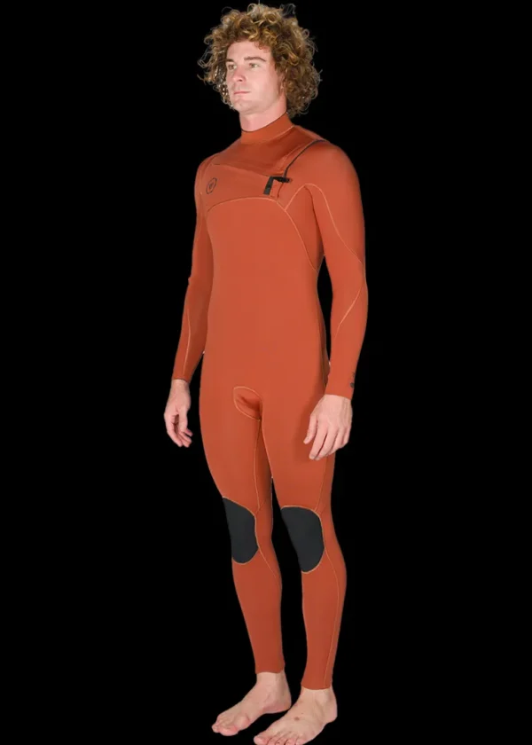 Clearance Vissla 7 Seas 3-2 Full Chest Zip Wetsuit Terracotta