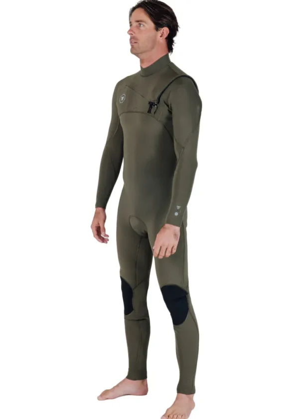 Fashion Vissla 7 Seas 4-3 Full Chest Zip Wetsuit Army