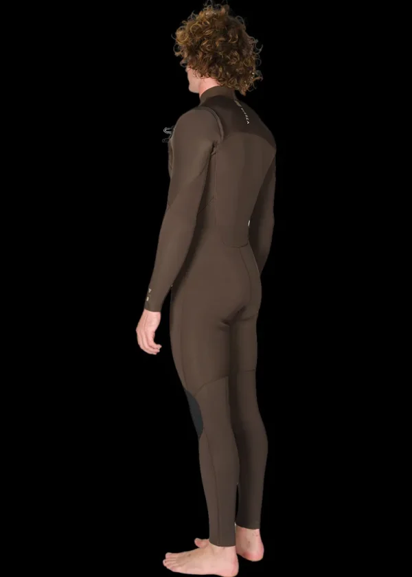 Shop Vissla 7 Seas 4-3 Full Chest Zip Wetsuit Brown