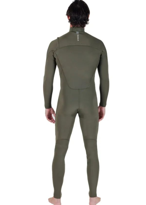 Fashion Vissla 7 Seas 4-3 Full Chest Zip Wetsuit Army