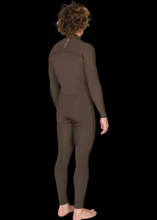 Shop Vissla 7 Seas 4-3 Full Chest Zip Wetsuit Brown