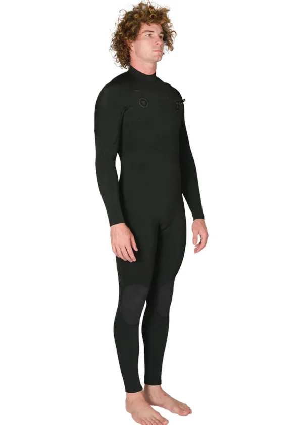 New Vissla 7 Seas 3-2 Full Chest Zip Wetsuit - Tonal Logos Stealth