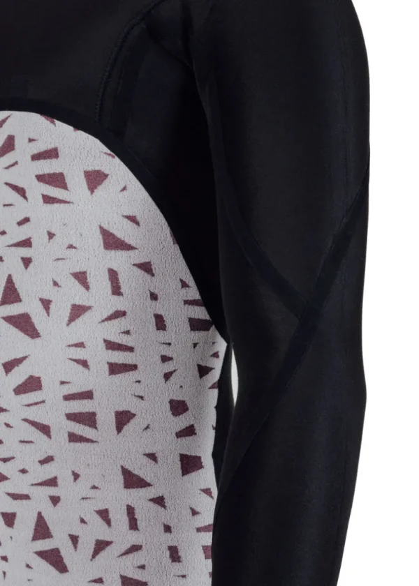 Hot Vissla 7 Seas 4-3 Full Chest Zip Wetsuit - with Jade Logos Black