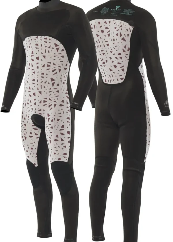 Shop Vissla 7 Seas 4-3 Full Chest Zip Wetsuit Brown