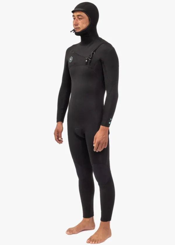 Cheap Vissla 7 Seas 5-4-3 Full Hooded Chest Zip Wetsuit Black