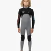 Best Vissla 7 Seas Boys 3-2 Bolt Full Chest Zip Wetsuit GREY