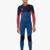 New Vissla 7 Seas Boys 4-3 Full Back Zip Wetsuit Light Slate