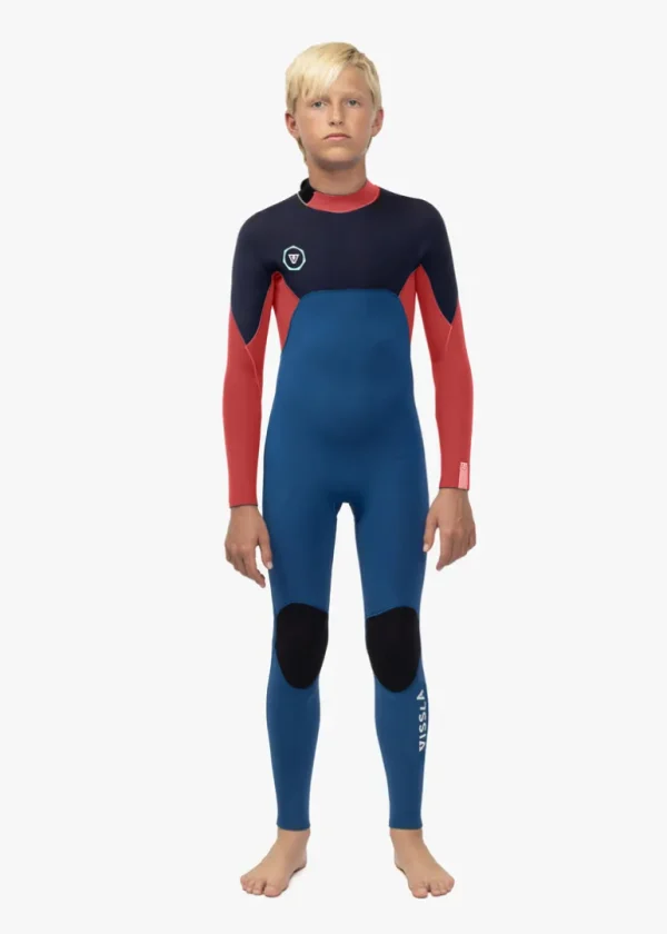 Outlet Vissla 7 Seas Boys 3-2 Full Back Zip Wetsuit Light Slate