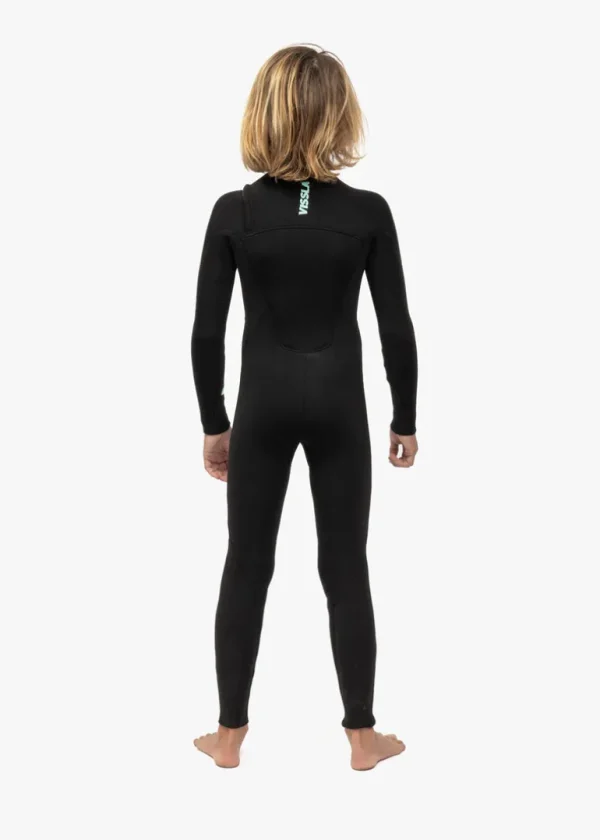 Flash Sale Vissla 7 Seas Boys 4-3 Full Chest Zip Wetsuit Black