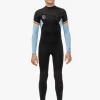 Best Sale Vissla 7 Seas Boys Raditude 3-2 Full Chest Zip Wetsuit Black With Blue
