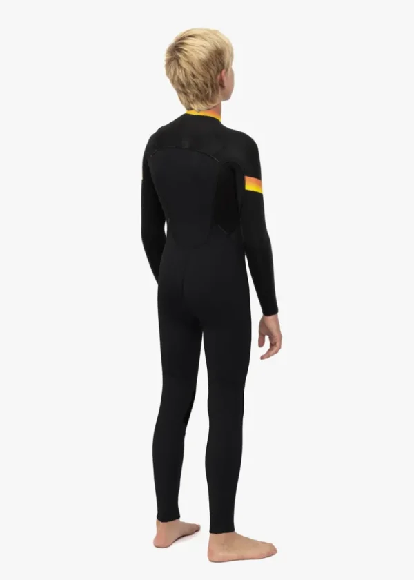 Outlet Vissla 7 Seas Boys Raditude 3-2 Full Chest Zip Wetsuit Black 3