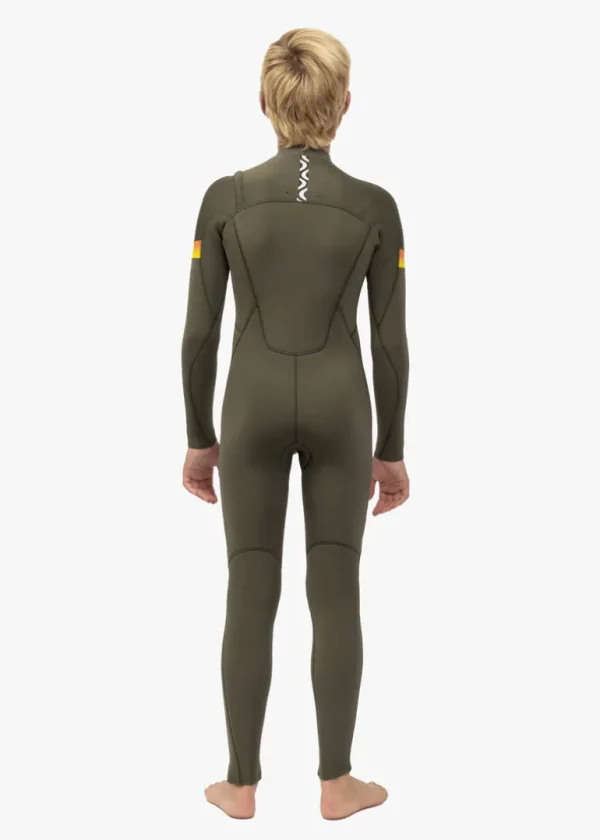 Cheap Vissla 7 Seas Boys Raditude 3-2 Full Chest Zip Wetsuit Army