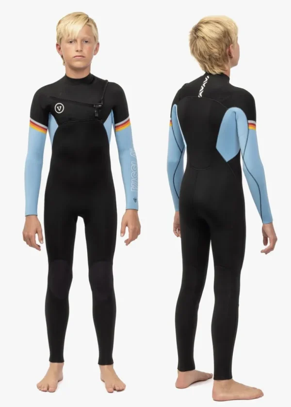 Best Sale Vissla 7 Seas Boys Raditude 3-2 Full Chest Zip Wetsuit Black With Blue