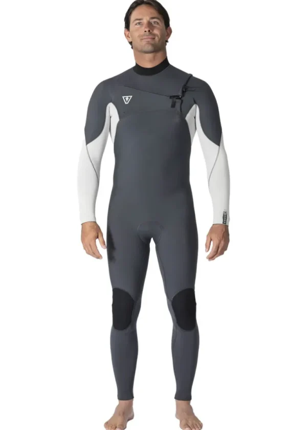 New Vissla 7 Seas Comp 3-2 Full Chest Zip Wetsuit Coal