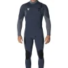 Fashion Vissla 7 Seas Comp 4-3 Full Chest Zip Wetsuit Slate