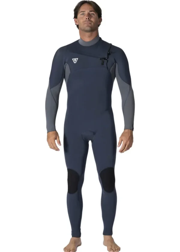 Fashion Vissla 7 Seas Comp 4-3 Full Chest Zip Wetsuit Slate