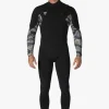 Cheap Vissla 7 Seas Comp 4-3 Full Chest Zip Wetsuit Camo