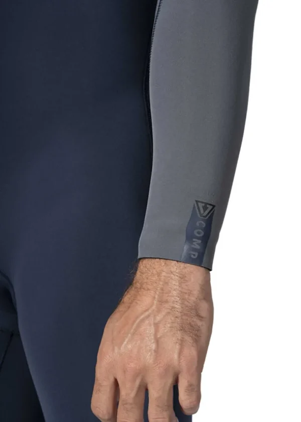 Shop Vissla 7 Seas Comp 3-2 Full Chest Zip Wetsuit Slate