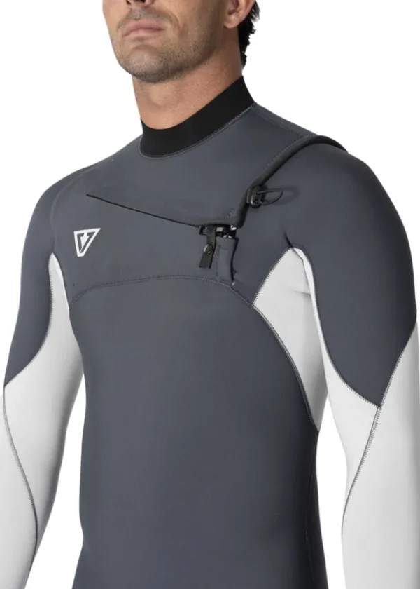 New Vissla 7 Seas Comp 3-2 Full Chest Zip Wetsuit Coal