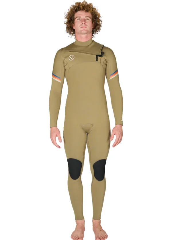 Discount Vissla 7 Seas Raditude 3-2 Full Chest Zip Wetsuit Dark Khaki