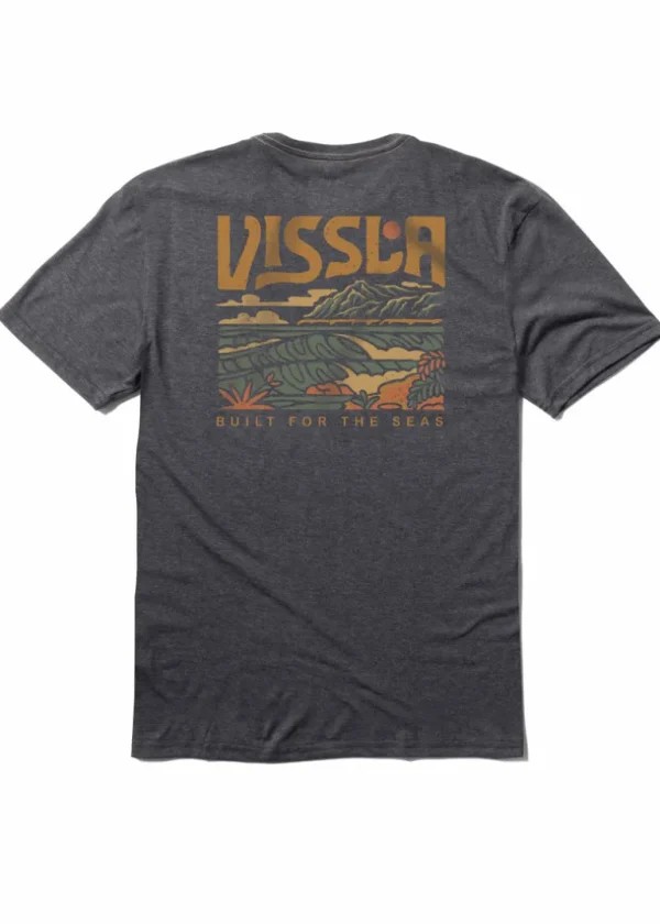 Cheap Vissla Segara Comp Lite Eco Performance Tee Black Heather