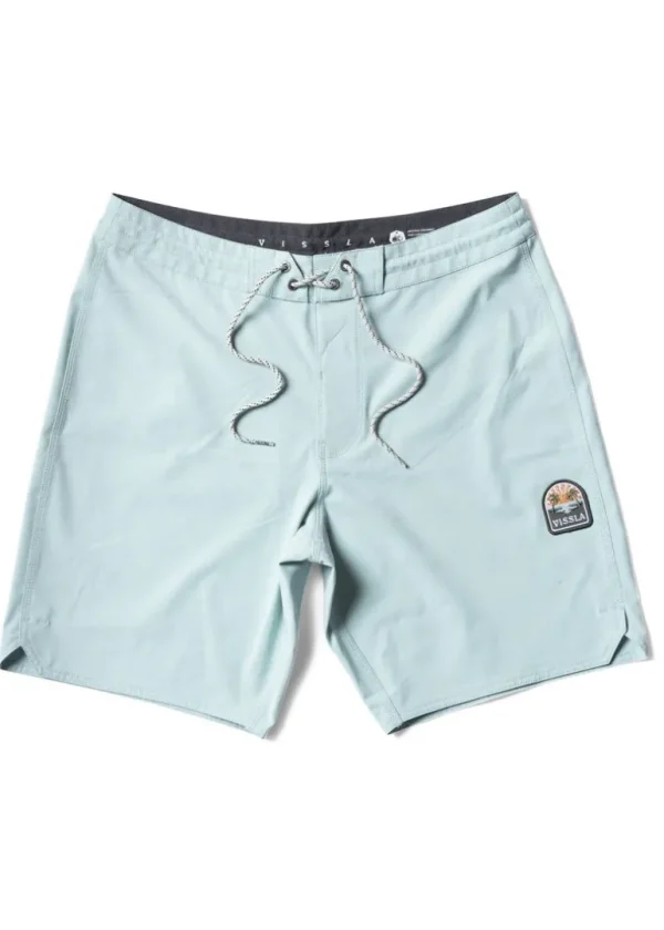 Cheap Vissla Solid Sets 18.5" Boardshort Dusty Aqua