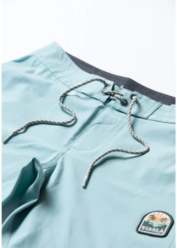 Cheap Vissla Solid Sets 18.5" Boardshort Dusty Aqua