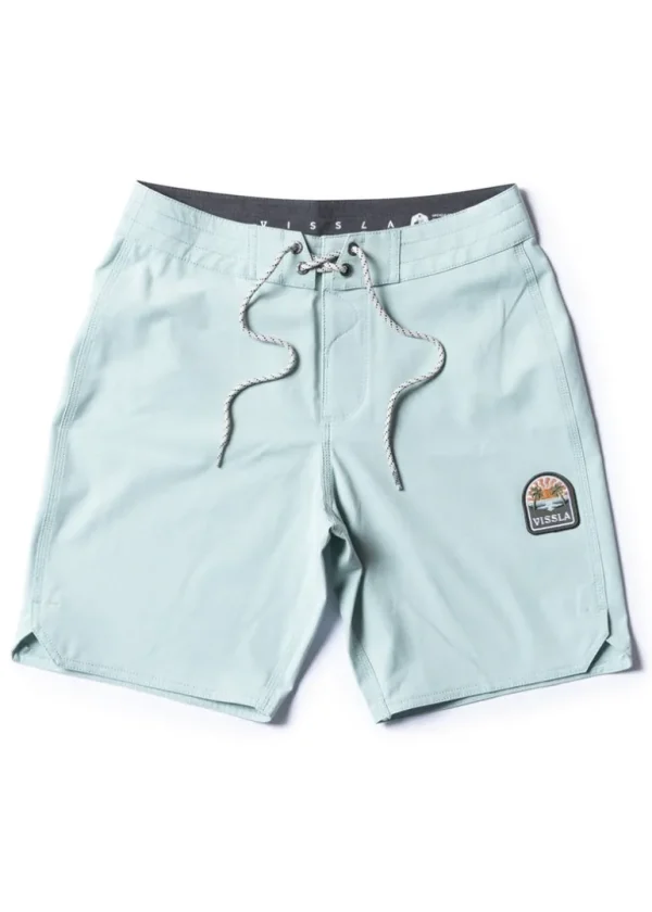 Cheap Vissla Solid Sets 17" Boys Boardshort Dusty Aqua