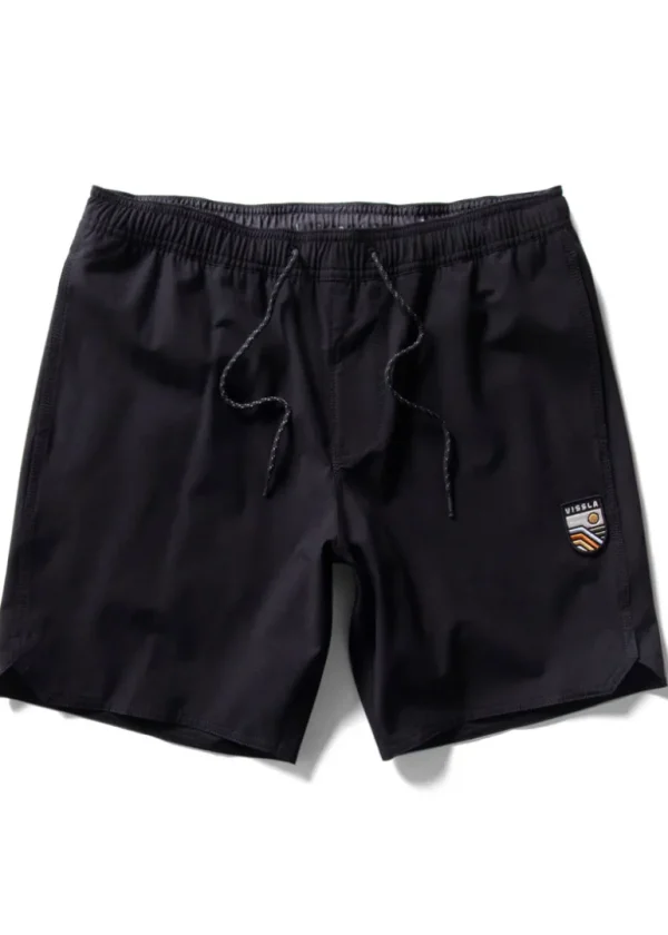 Hot Vissla Solid Sets 16" Boys Ecolastic Black