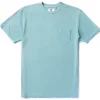 Outlet Vissla Solid Sets Cosmic Wash Short Sleeve Pocket Tee VINTAGE BLUE