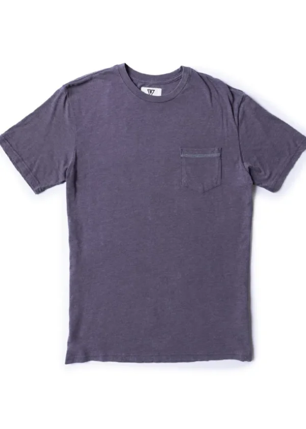 Best Vissla Solid Sets Cosmic Wash Short Sleeve Pocket Tee Purple Haze