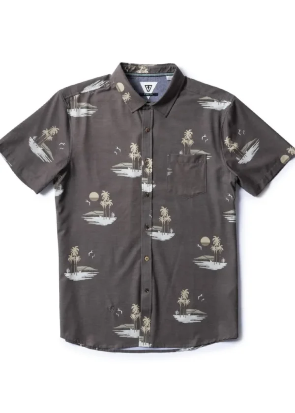 Cheap Vissla Tres Palmas Eco Short Sleeve Shirt Dark Earth