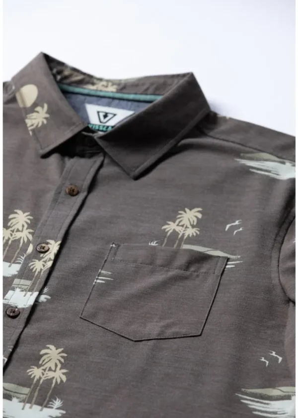 Cheap Vissla Tres Palmas Eco Short Sleeve Shirt Dark Earth