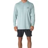 Hot Vissla Twisted Eco Hooded Long Sleeve Sun Shirt Sea Green