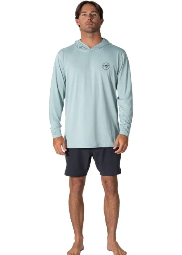 Hot Vissla Twisted Eco Hooded Long Sleeve Sun Shirt Sea Green