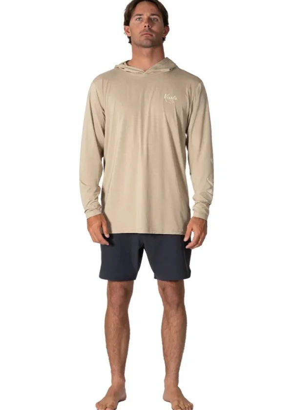 Best Sale Vissla Twisted Eco Hooded Long Sleeve Sun Shirt SND - Sand