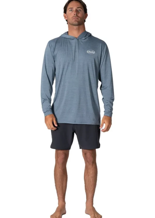 Cheap Vissla Twisted Eco Hooded Long Sleeve Sun Shirt Slate Heather