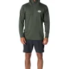 Sale Vissla Twisted Eco Hooded Long Sleeve Sun Shirt MILITARY HEATHER