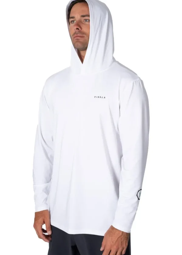 Discount Vissla Twisted Eco Hooded Long Sleeve Sun Shirt White 2