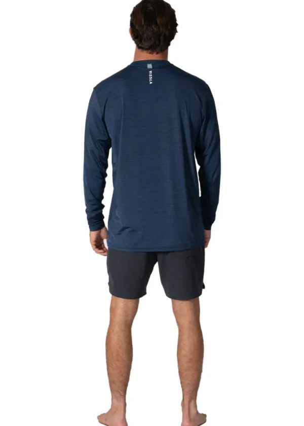 Hot Vissla Twisted Eco Long Sleeve Lycra Rash Guard Dark Navy Heather