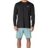 Outlet Vissla Twisted Eco Long Sleeve Sun Shirt Black Heather