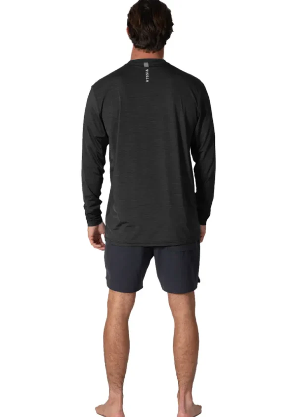 Outlet Vissla Twisted Eco Long Sleeve Sun Shirt Black Heather