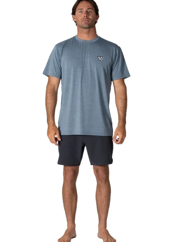 Best Vissla Twisted Eco Short Sleeve Sun Shirt DSH - Dusk Heather