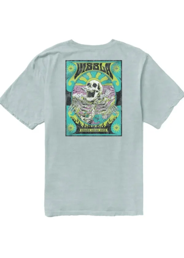 Shop Vissla Undead Shred Head Boys Tee Stone Blue