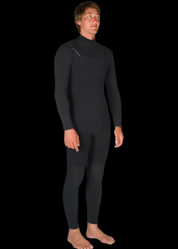 Hot Vissla X Axxe 3-3 U Zip Full Wetsuit Black
