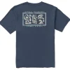 Hot Vissla Waikiki Daze Organic Tee Dark Denim