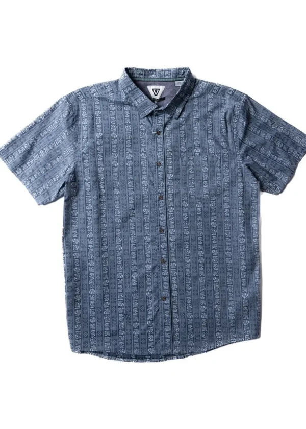 Fashion Vissla Waikiki Eco Boys Short Sleeve Shirt Midnight