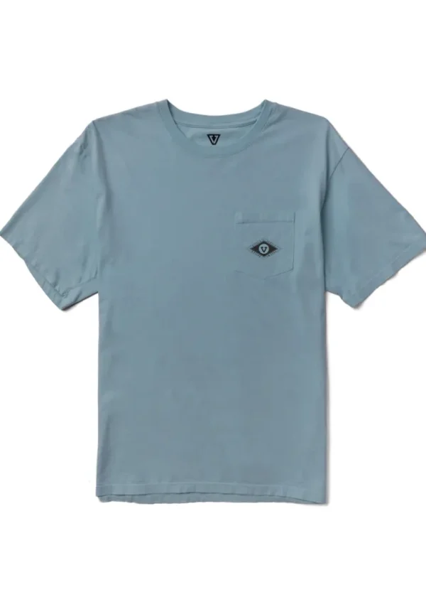 Outlet Vissla Wave Chasers Premium Organic Pocket Tee Chambray