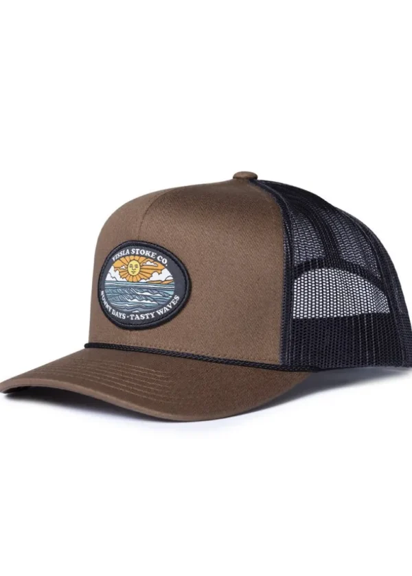 Online Vissla West Winds Eco Trucker Hat Dark Earth