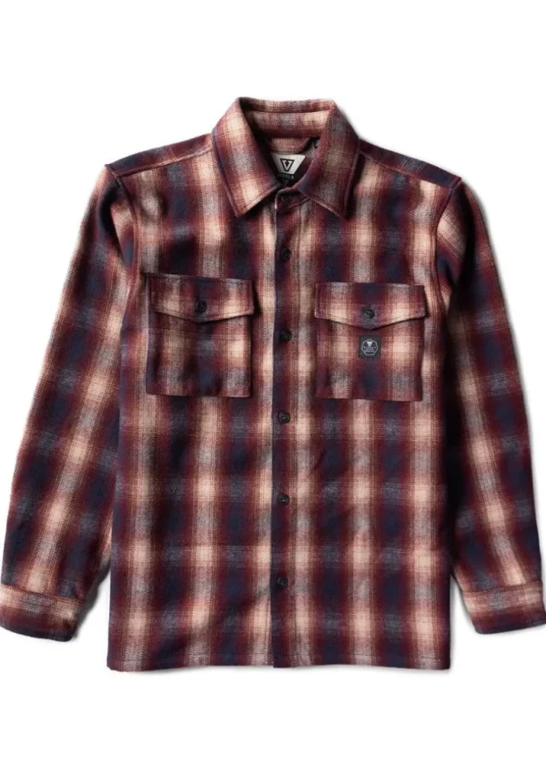 Online Vissla Woody Wool Woven Flannel Fired Brick